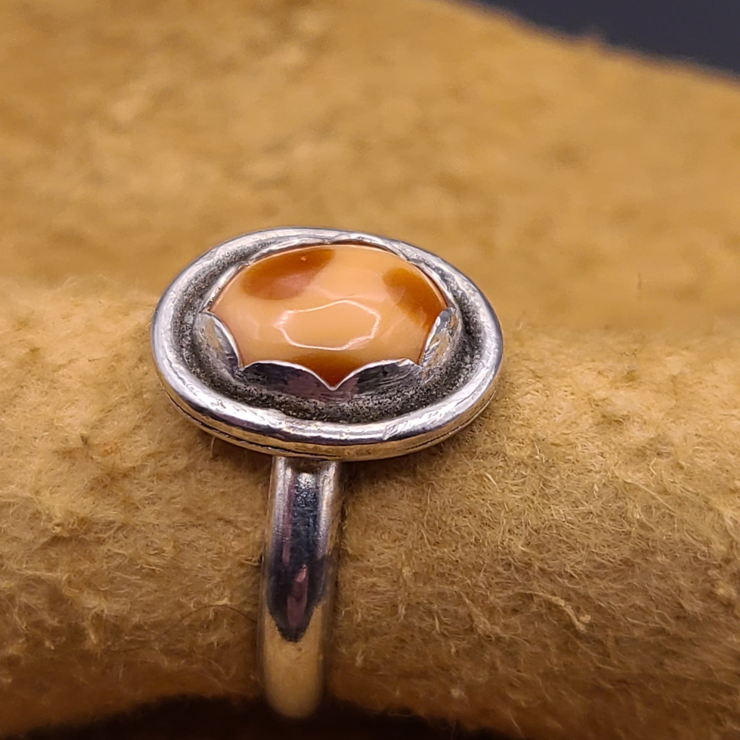 Opal Ring, Sterling Silver, Size 4.5